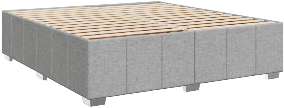 Spyruoklinė lova su čiužiniu Šviesiai pilka 200 x 200 cm