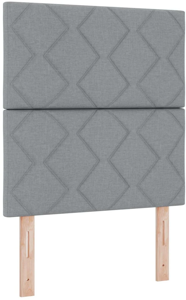 Spyruoklinė lova su čiužiniu Šviesiai pilka 80 x 200 cm Audinys