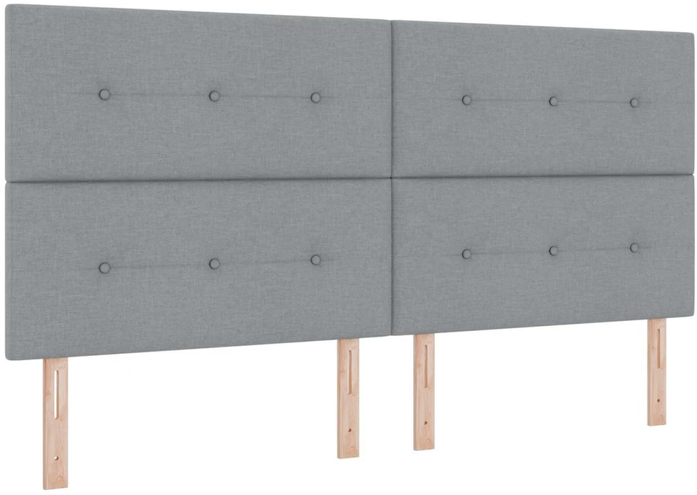 Spyruoklinė lova su čiužiniu Šviesiai pilka 200 x 200 cm