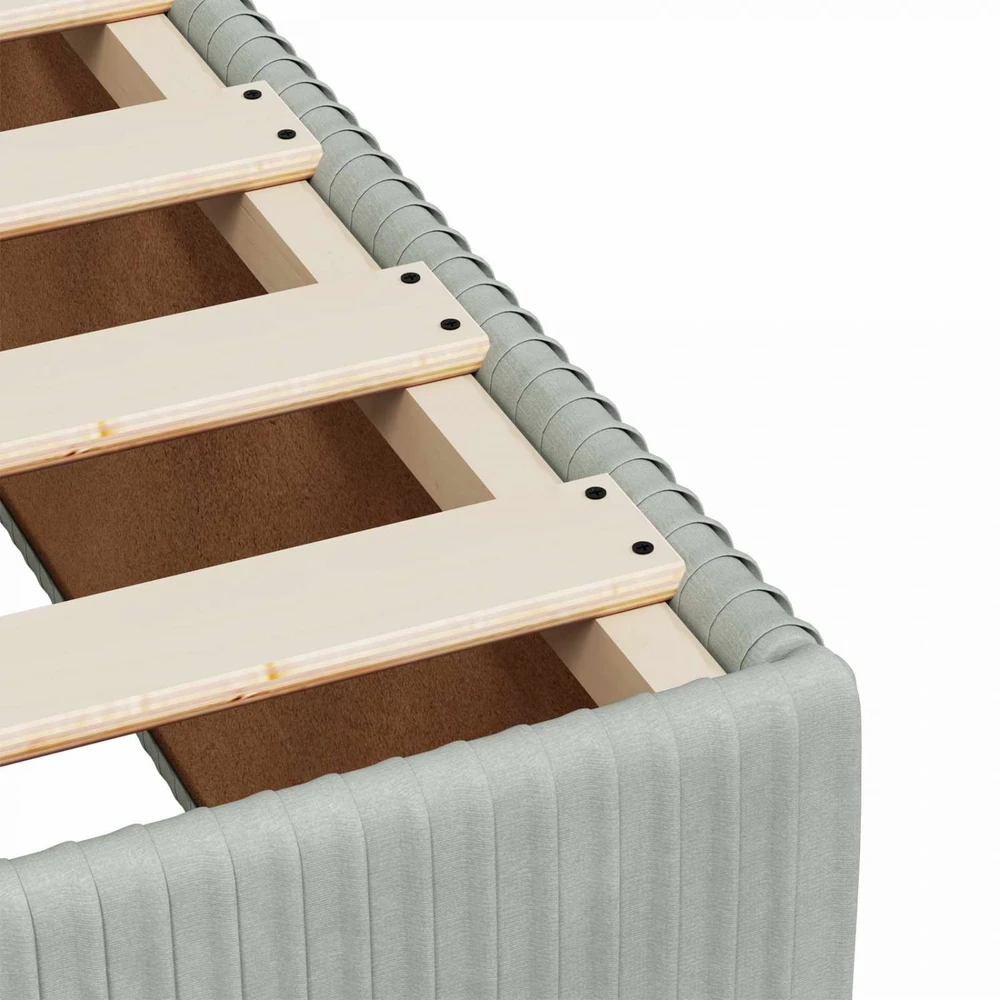 Spyruoklinė lova su čiužiniu Šviesiai pilka 200 x 200 cm