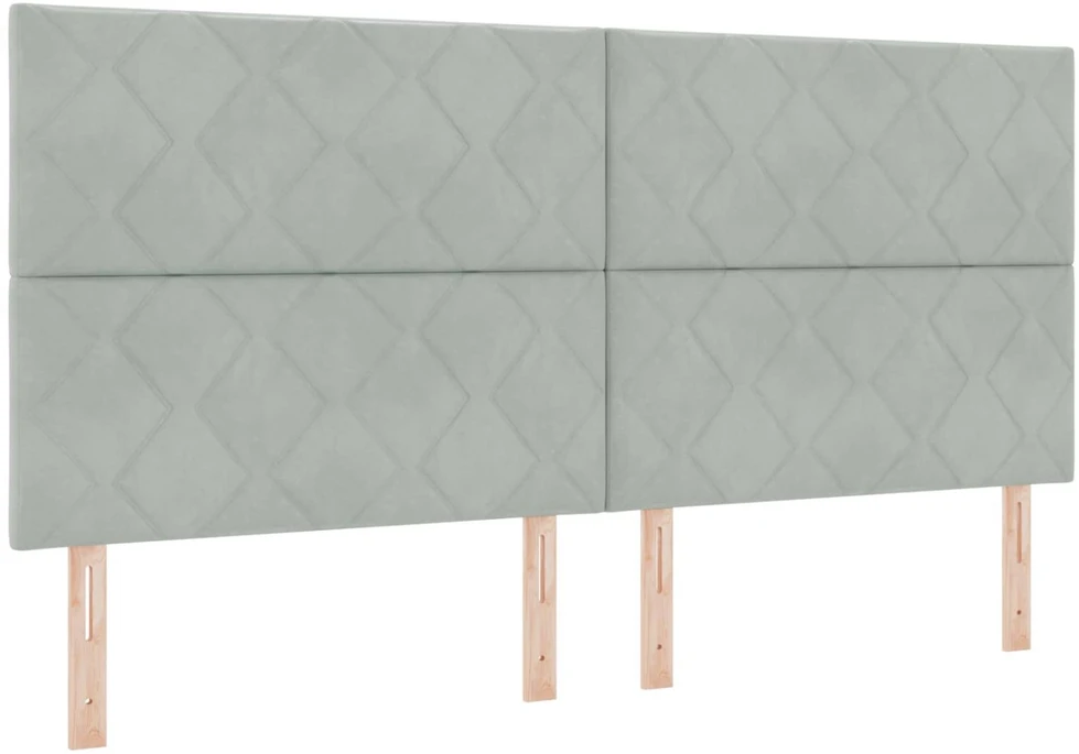 Spyruoklinė lova su čiužiniu Šviesiai pilka 200 x 200 cm