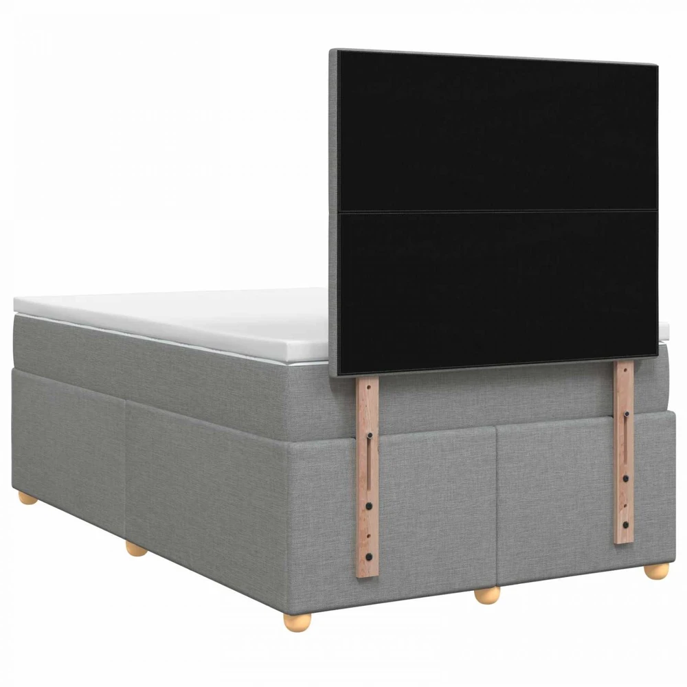 Spyruoklinė lova su čiužiniu Šviesiai pilka 120 x 190 cm