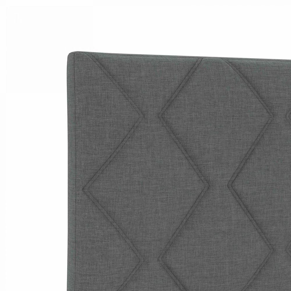 Spyruoklinė lova su čiužiniu Tamsiai pilka 100 x 200 cm Audinys