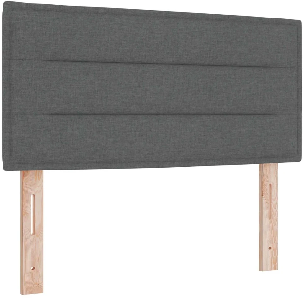 Spyruoklinė lova su čiužiniu Tamsiai pilka 90 x 200 cm Audinys