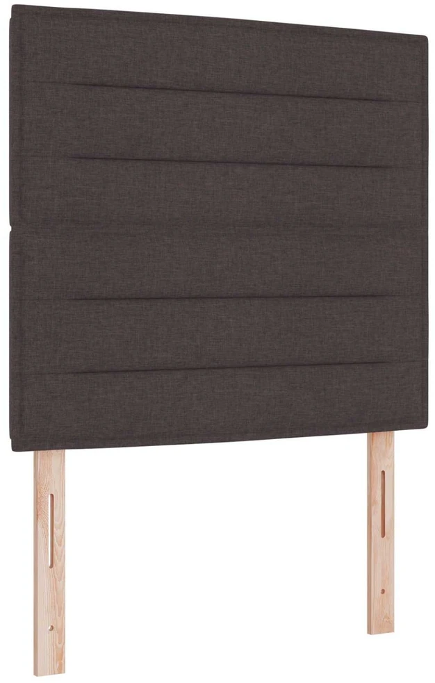 Spyruoklinė lova su čiužiniu Tamsiai rudas 120 x 200 cm Audinys