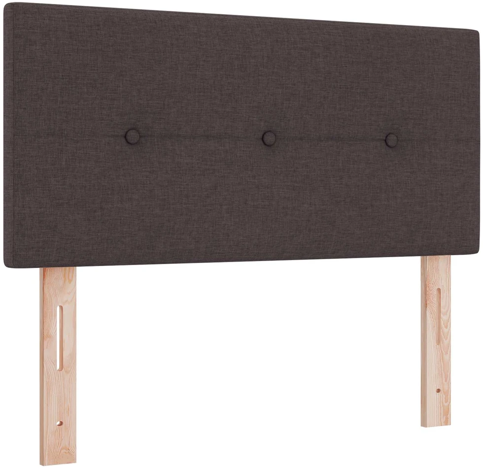 Spyruoklinė lova su čiužiniu Tamsiai rudas 120 x 200 cm Audinys