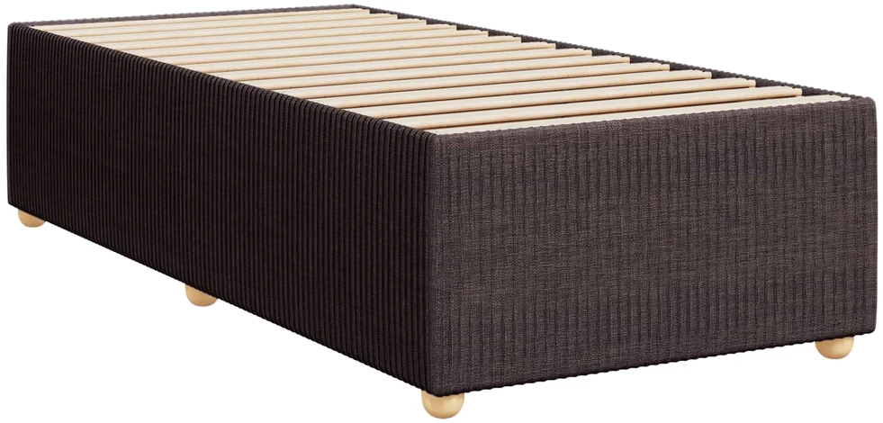 Spyruoklinė lova su čiužiniu Tamsiai rudas 90 x 190 cm Audinys