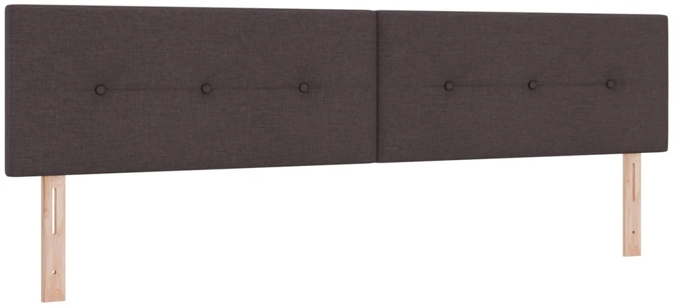 Spyruoklinė lova su čiužiniu Tamsiai rudas 200 x 200 cm Audinys