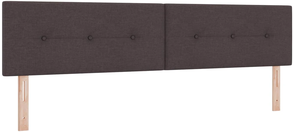 Spyruoklinė lova su čiužiniu Tamsiai rudas 200 x 200 cm Audinys
