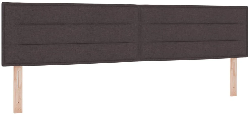 Spyruoklinė lova su čiužiniu Tamsiai rudas 200 x 200 cm Audinys
