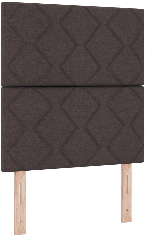 Spyruoklinė lova su čiužiniu Tamsiai rudas 80 x 200 cm Audinys
