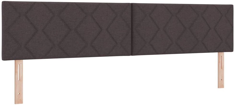 Spyruoklinė lova su čiužiniu Tamsiai rudas 200 x 200 cm Audinys