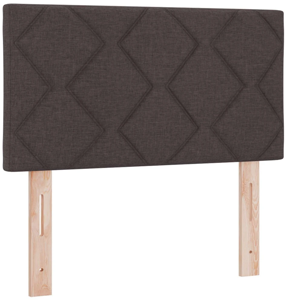Spyruoklinė lova su čiužiniu Tamsiai rudas 80 x 200 cm Audinys