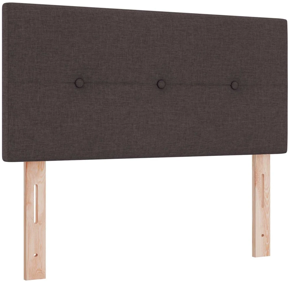 Spyruoklinė lova su čiužiniu Tamsiai rudas 100 x 200 cm Audinys