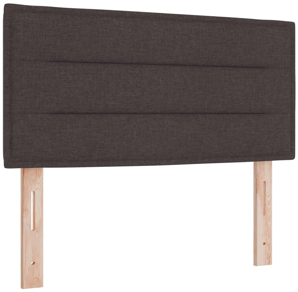Spyruoklinė lova su čiužiniu Tamsiai rudas 90 x 190 cm Audinys