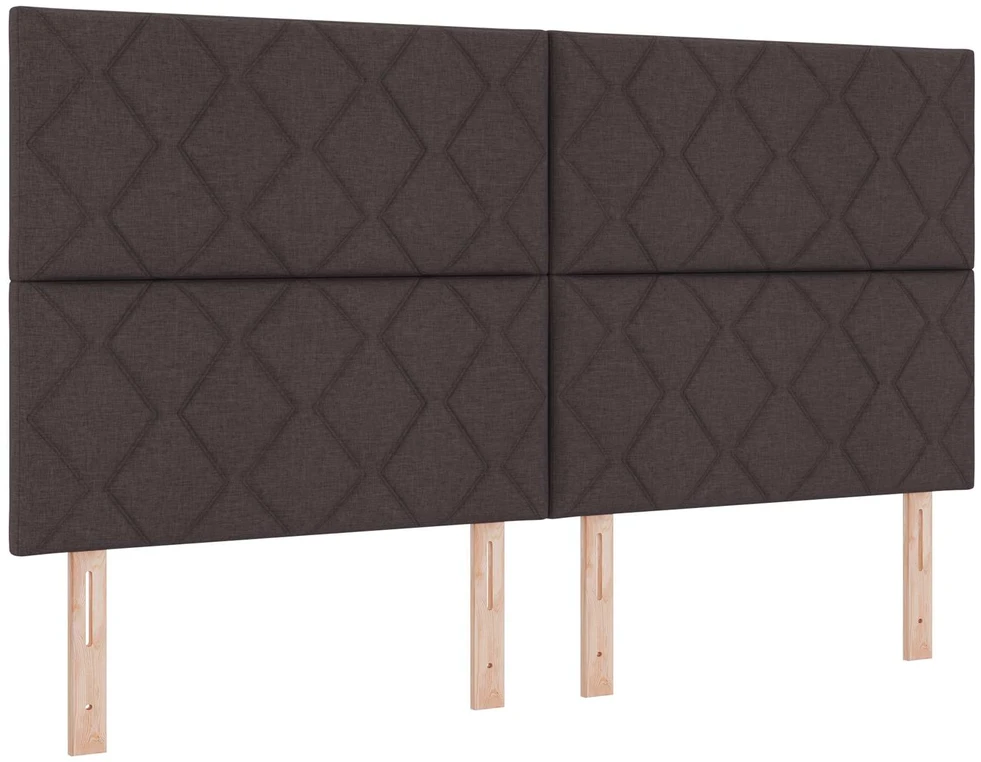 Spyruoklinė lova su čiužiniu Tamsiai rudas 180 x 200 cm Audinys