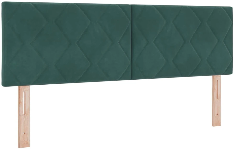 Spyruoklinė lova su čiužiniu Tamsiai žalia 160 x 200 cm Aksomas