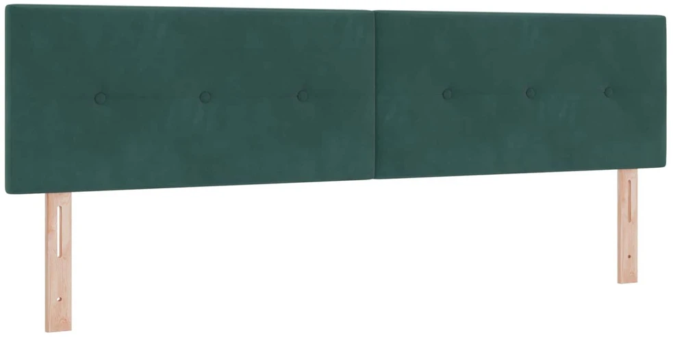 Spyruoklinė lova su čiužiniu Tamsiai žalia 180 x 200 cm Aksomas