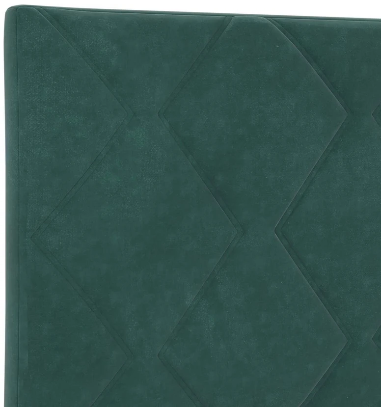 Spyruoklinė lova su čiužiniu Tamsiai žalia 120 x 200 cm Aksomas