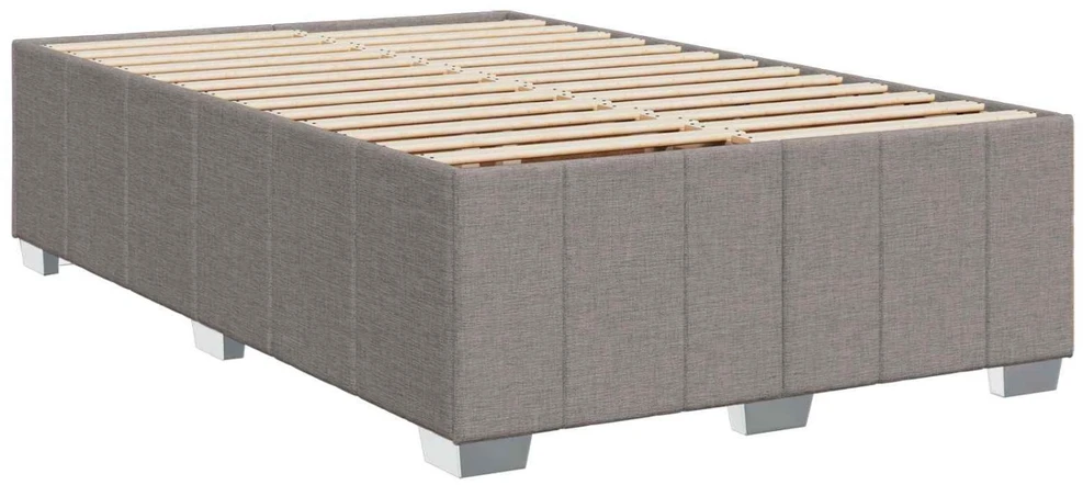 Spyruoklinė lova su čiužiniu Taupe 120 x 200 cm Audinys