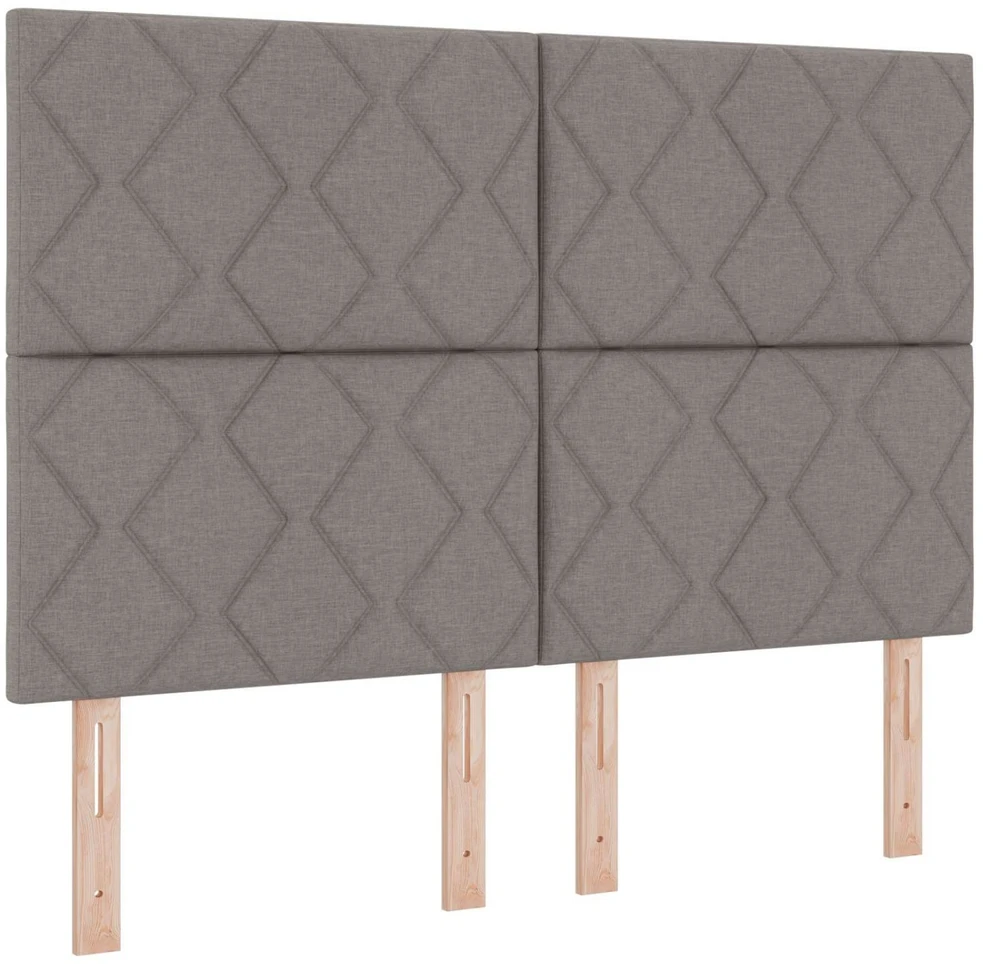Spyruoklinė lova su čiužiniu Taupe 140 x 200 cm Audinys