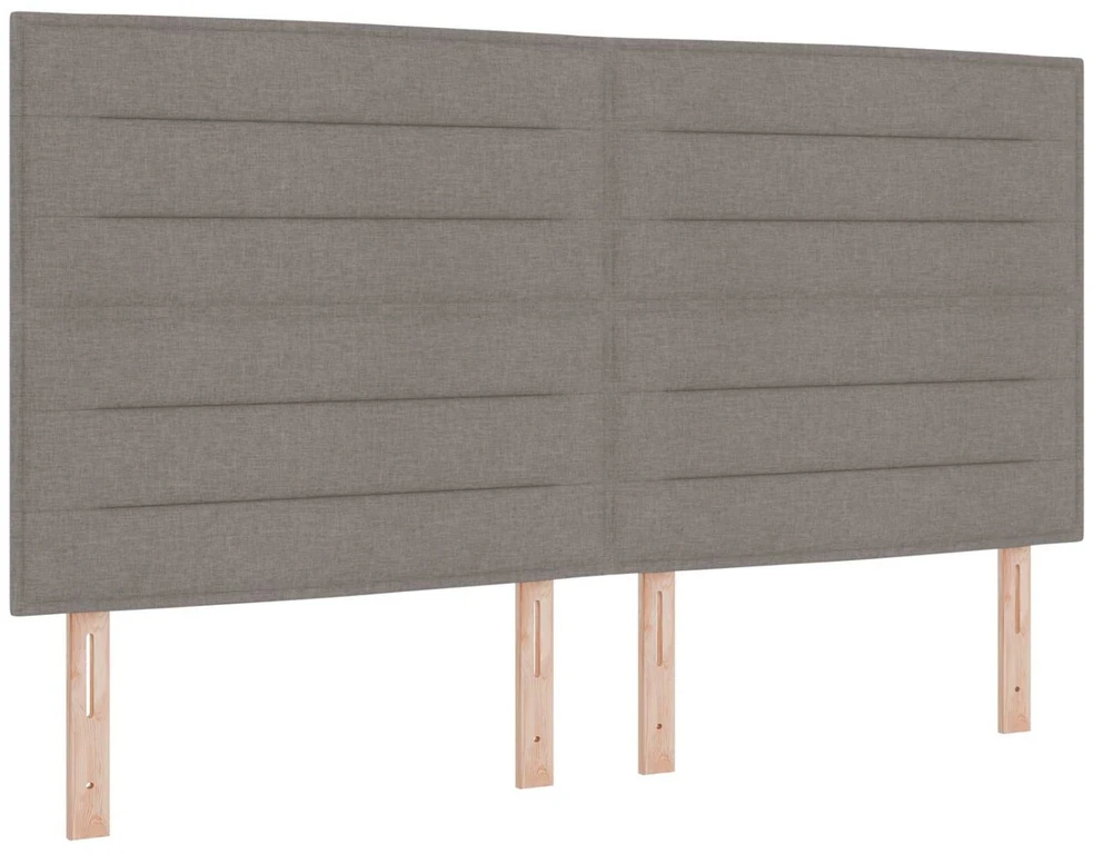 Spyruoklinė lova su čiužiniu Taupe 140 x 190 cm Audinys