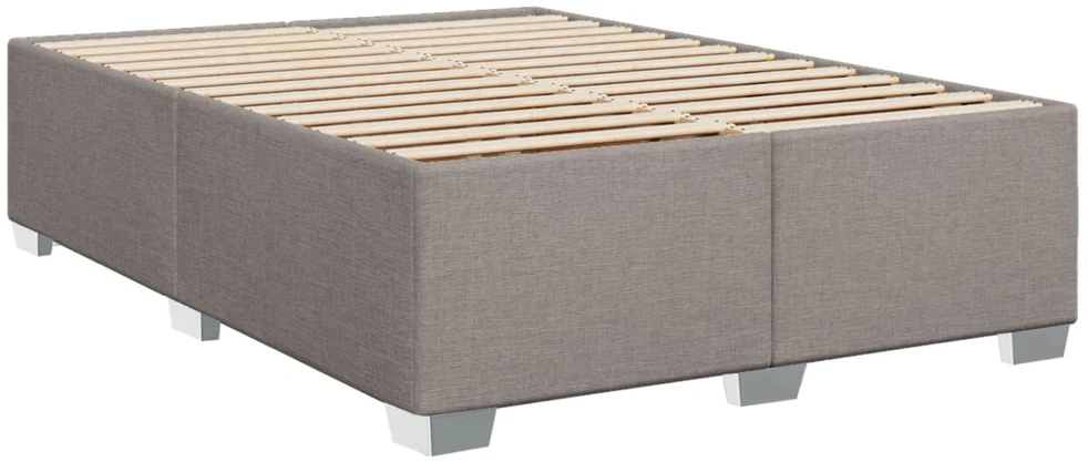 Spyruoklinė lova su čiužiniu Taupe 140 x 200 cm Audinys