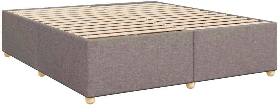 Spyruoklinė lova su čiužiniu Taupe 200 x 200 cm Audinys
