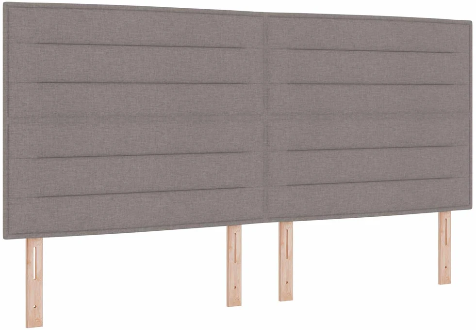 Spyruoklinė lova su čiužiniu Taupe 200 x 200 cm Audinys