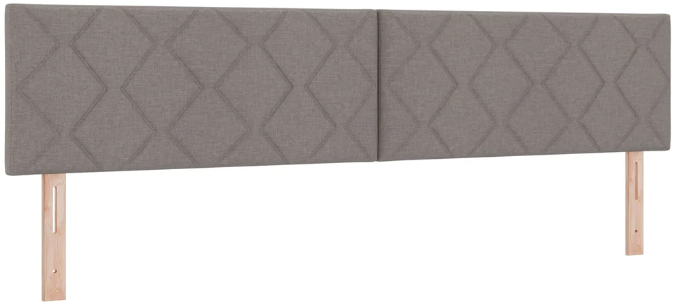 Spyruoklinė lova su čiužiniu Taupe 200 x 200 cm Audinys
