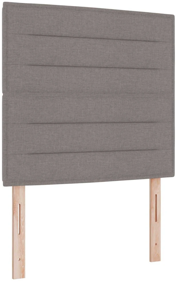 Spyruoklinė lova su čiužiniu Taupe 90 x 190 cm Audinys