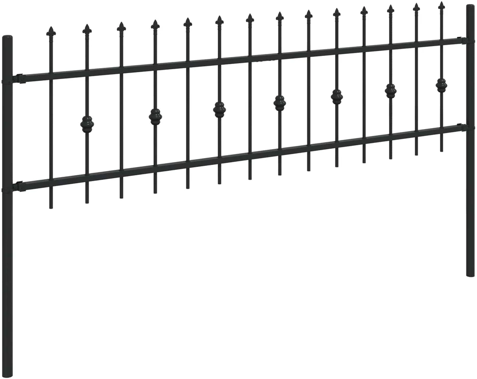 Spyruoklinė tvora ASTEN 200 x 110 cm Juoda