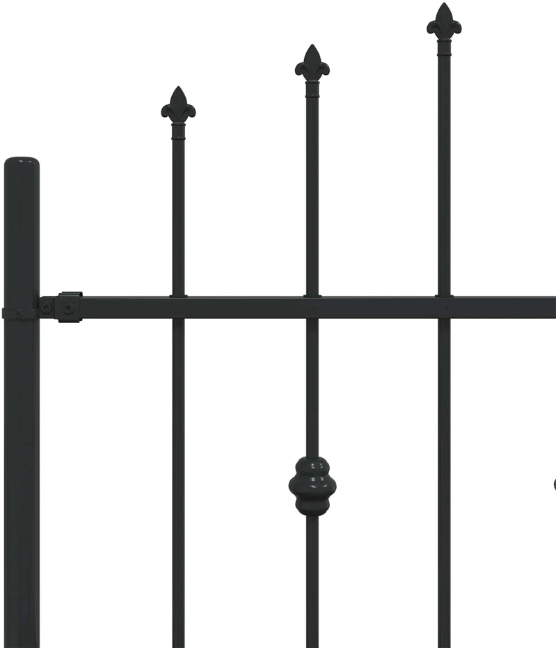 Spyruoklinė tvora ASTEN 200 x 110 cm Juoda