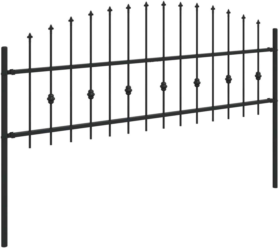 Spyruoklinė tvora ASTEN 200 x 110 cm Juoda