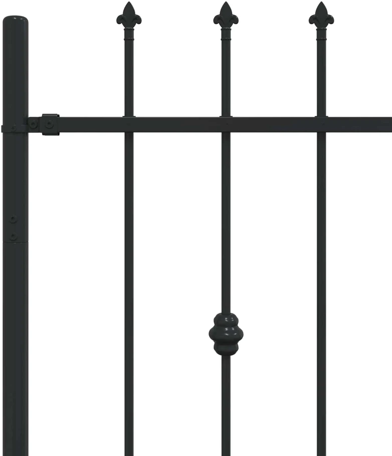 Spyruoklinė tvora ASTEN 200 x 130 cm Juoda