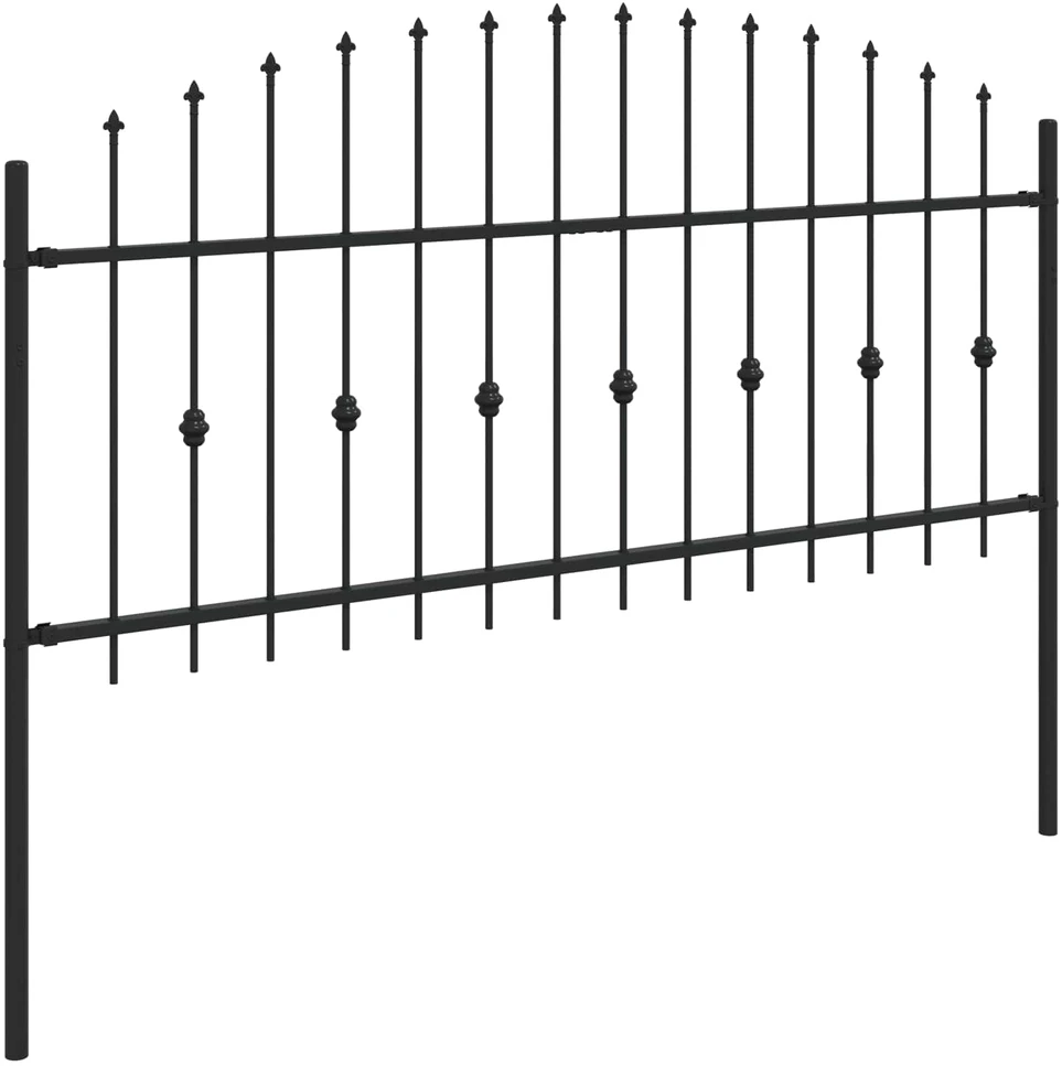 Spyruoklinė tvora ASTEN 200 x 130 cm Juoda