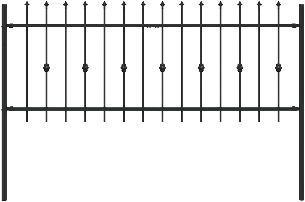 Spyruoklinė tvora ASTEN 200 x 130 cm Juoda
