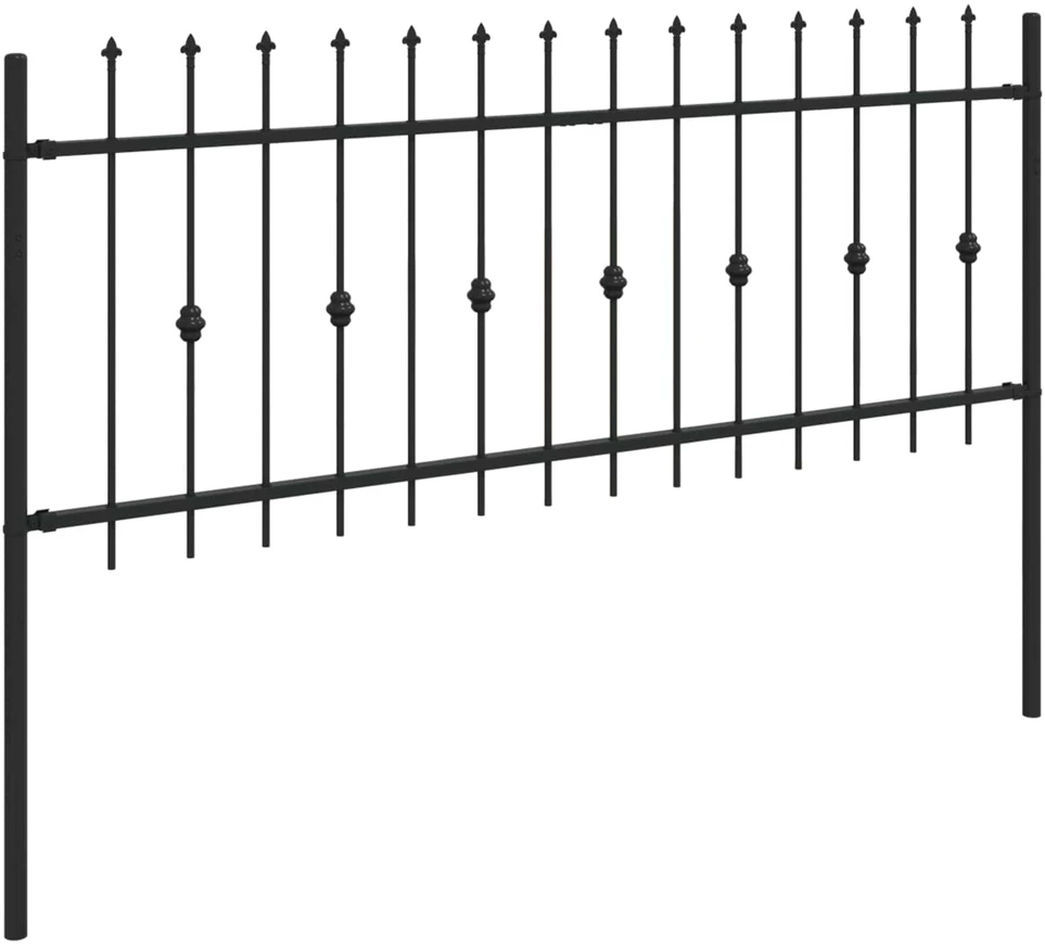 Spyruoklinė tvora ASTEN 200 x 130 cm Juoda