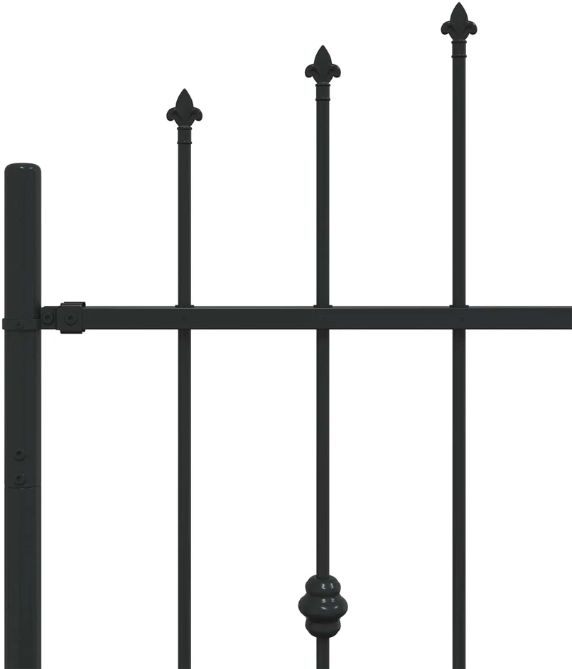 Spyruoklinė tvora ASTEN 200 x 130 cm Juoda