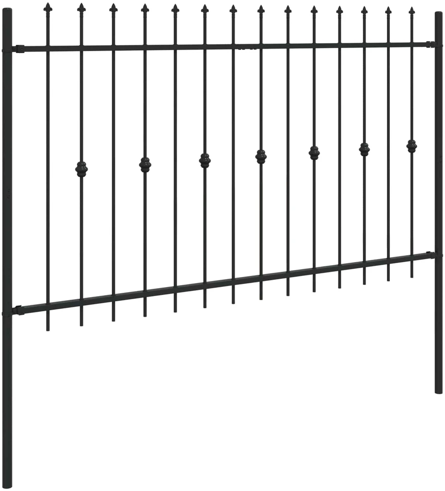 Spyruoklinė tvora ASTEN 200 x 166 cm Juoda