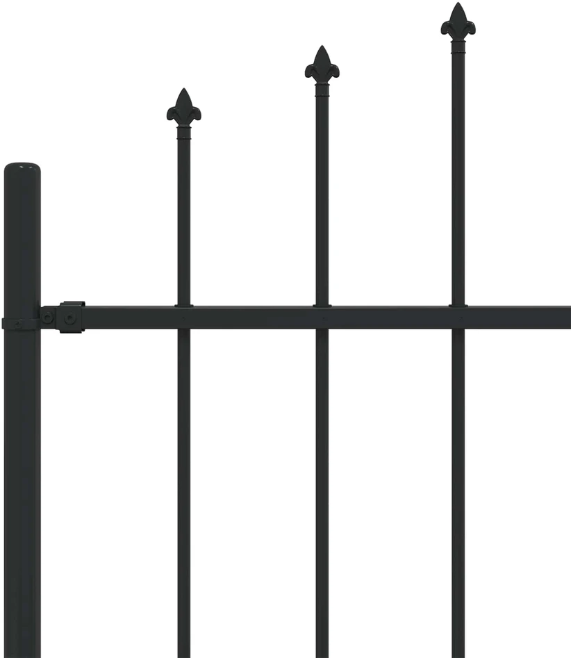 Spyruoklinė tvora ASTEN 200 x 166 cm Juoda
