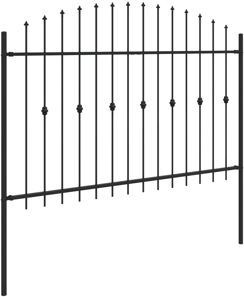 Spyruoklinė tvora ASTEN 200 x 166 cm Juoda