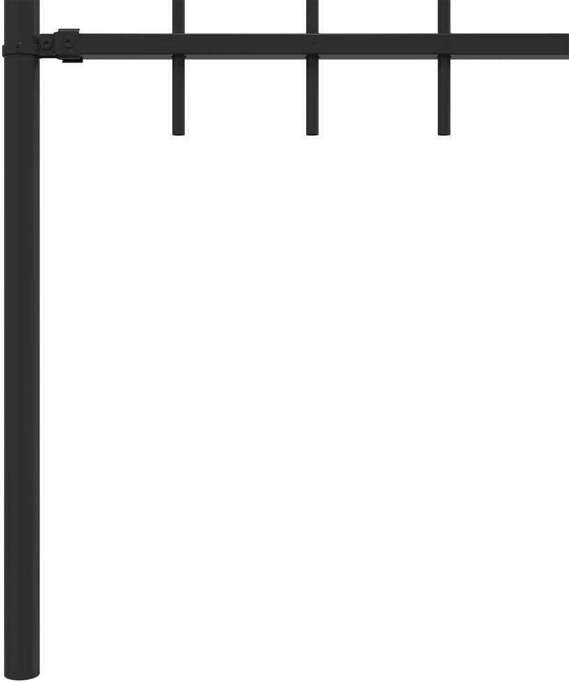 Spyruoklinė tvora ASTEN 200 x 166 cm Juoda
