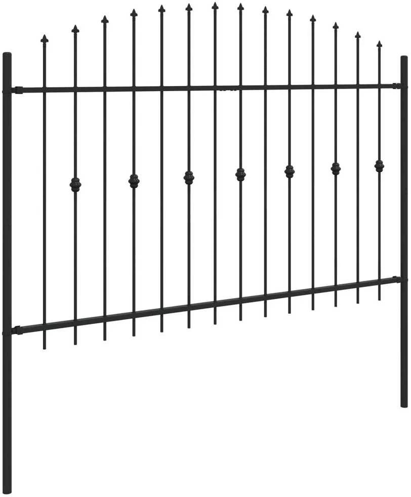 Spyruoklinė tvora ASTEN 200 x 166 cm Juoda