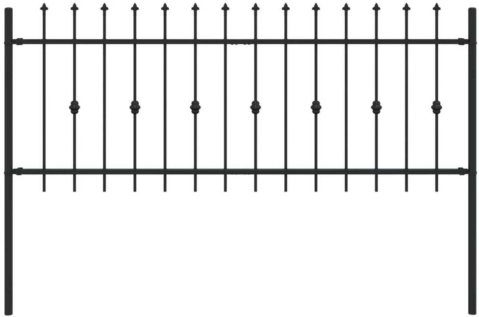 Spyruoklinė tvora ASTEN 200 x 130 cm Juoda
