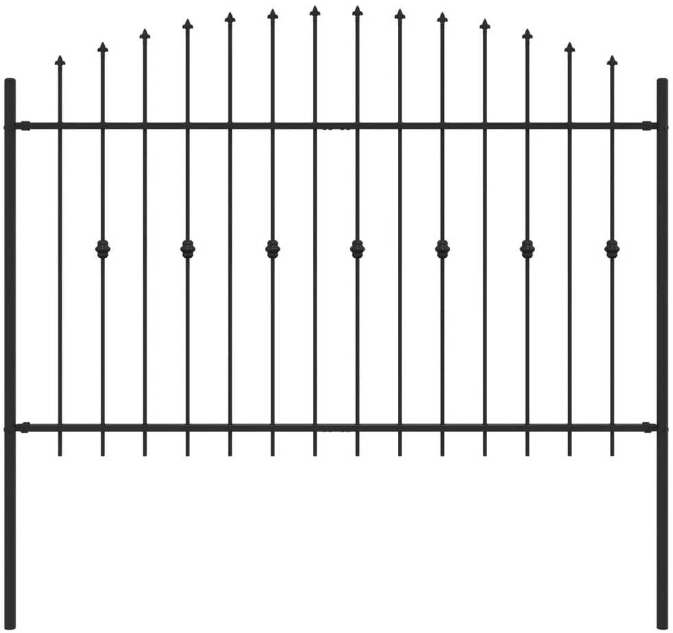 Spyruoklinė tvora ASTEN 200 x 166 cm Juoda
