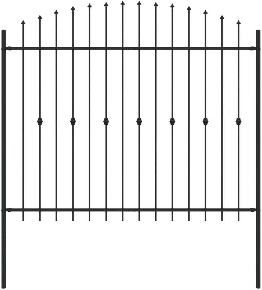 Spyruoklinė tvora ASTEN 200 x 200 cm Juoda