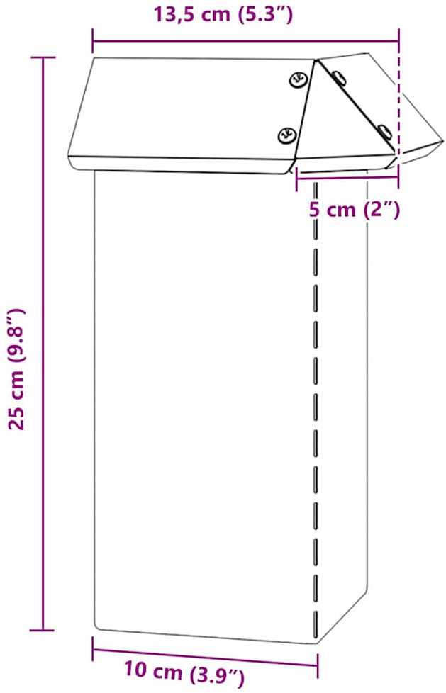 Sraigių tvora 4 vnt. 13,5 x 13,5 x 25 cm Galvanizuotas plienas