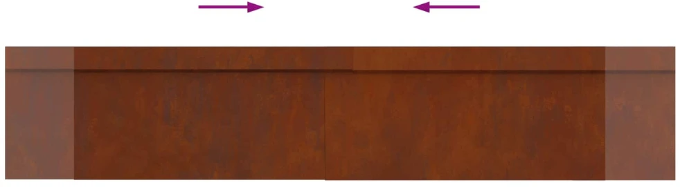 Sraigių tvoros 12 vnt. 100 x 3,5 x 25 cm Rūdijanti