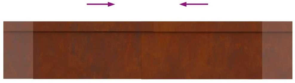 Sraigių tvoros 8 vnt. 100 x 3,5 x 25 cm Rūdijanti